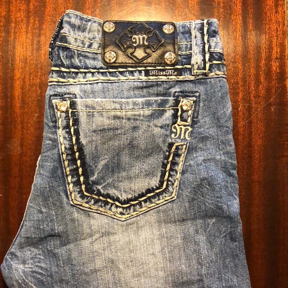 Distressed Bermuda Miss Me Shorts